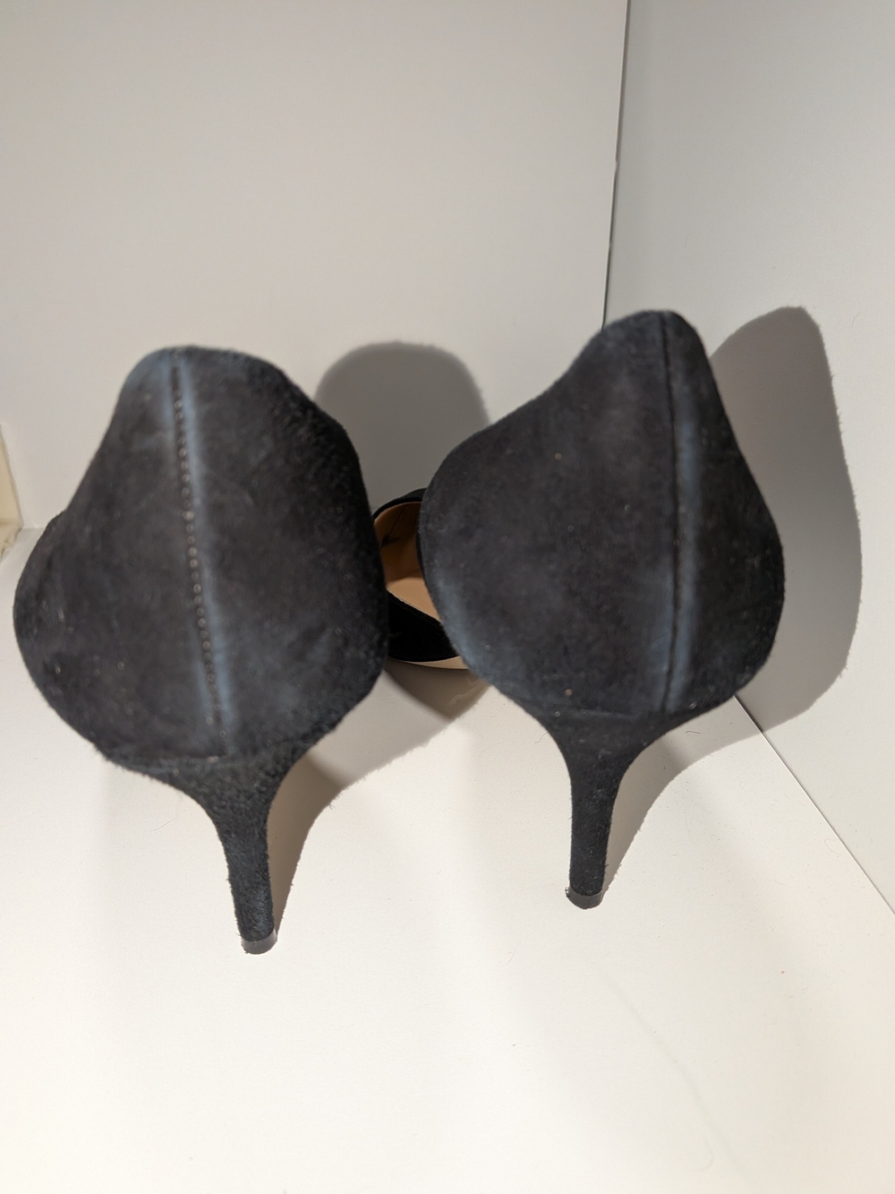 J. Crew Collette Black Suede D'Orsay Kitten Heel Shoes - Picture 4 of 10